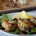 Crab and Mushroom Cakes with Chipotle Aioli
