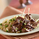 Brocheta de Bisteces en Teriyaki